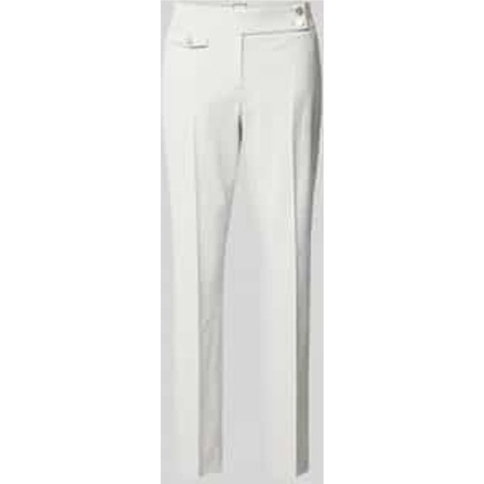Slim fit linnen broek met persplooien, model 'INEZ'