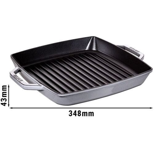 STAUB GRILL PANS - Grillpan - 280x280mm - Gietijzer - Grafietgrijs