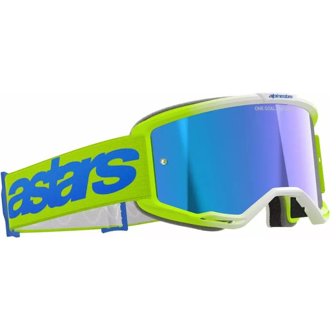 Alpinestars Vision 5 Crossbril - Geel/Blauw Spiegellens