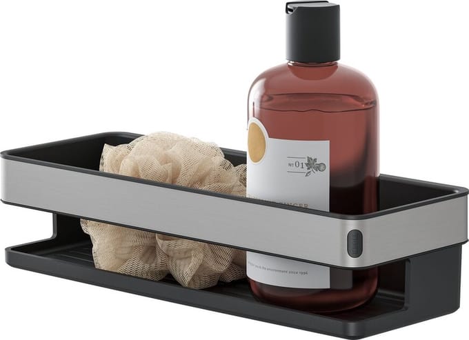 Tiger Doucherek Cooper - Wandmontage - Rvs Geborsteld - Zwart - 28x6,9x10,5cm