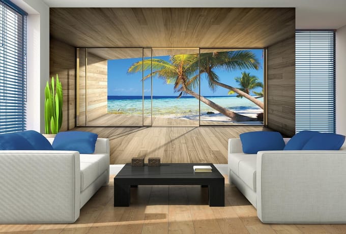 The Beachhouse Photo Wallcovering