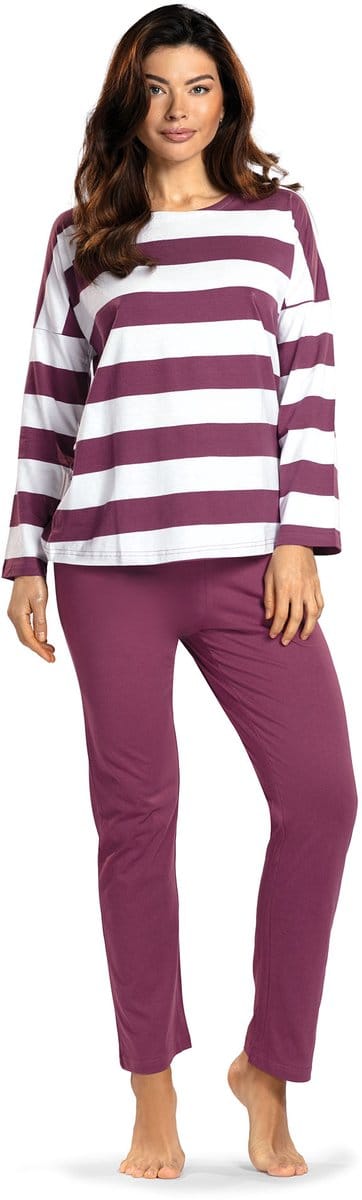 Dames Pyjama 'Banda Bordeau'