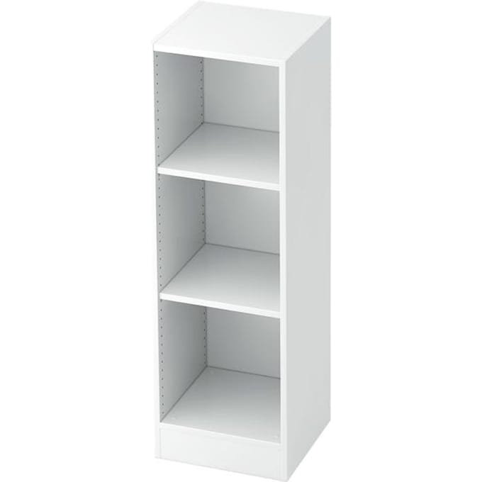 ULM boekenkast, 3 OH, spaanplaat, B 406 x D 400 x H 1270 mm, wit/wit