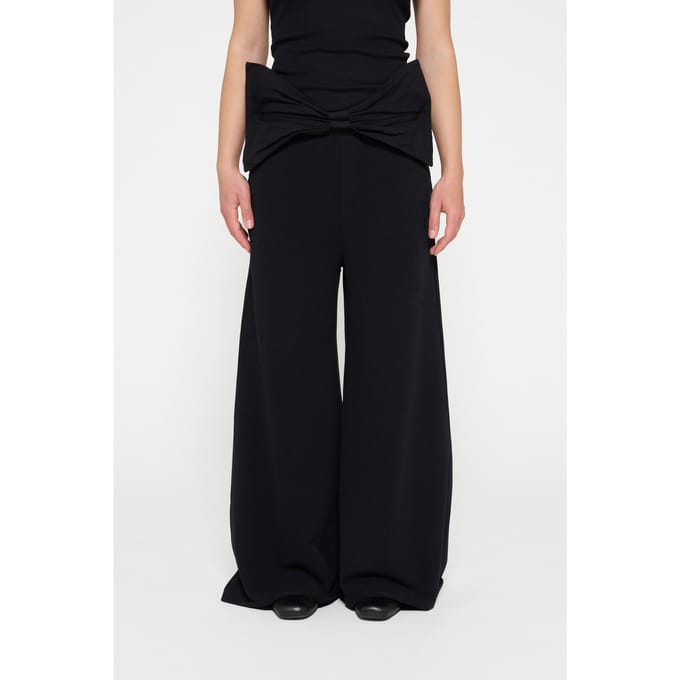 10DAYS Wide Leg Jogger Bow Black Maat: L | Pantalons Outlet | Dames | Zwart