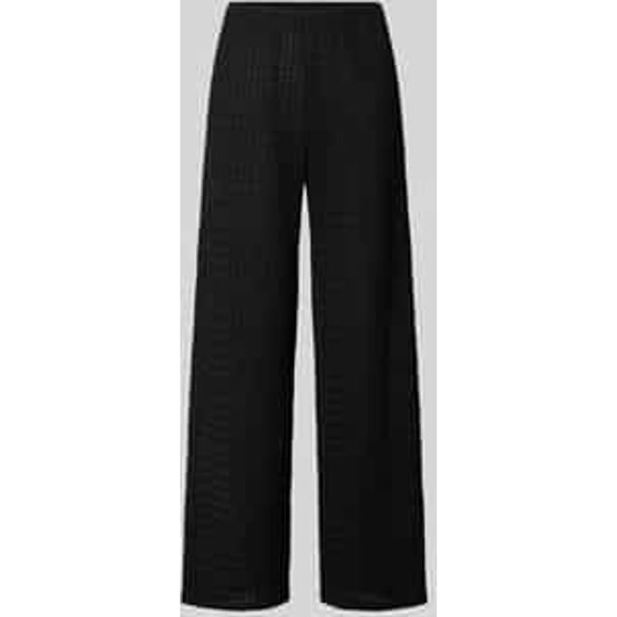 broek met rechte pijpen in structuurlook model 'ILSE'