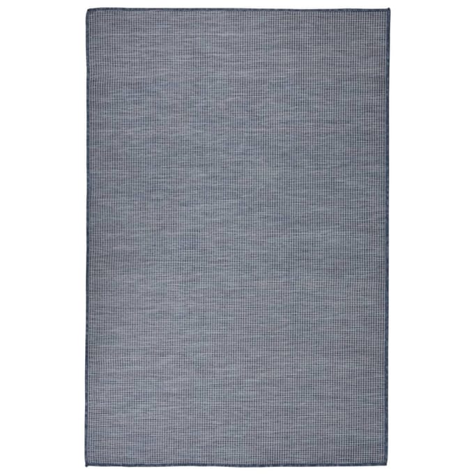 vidaXL - Buitenkleed - platgeweven - 120x170 - cm - blauw