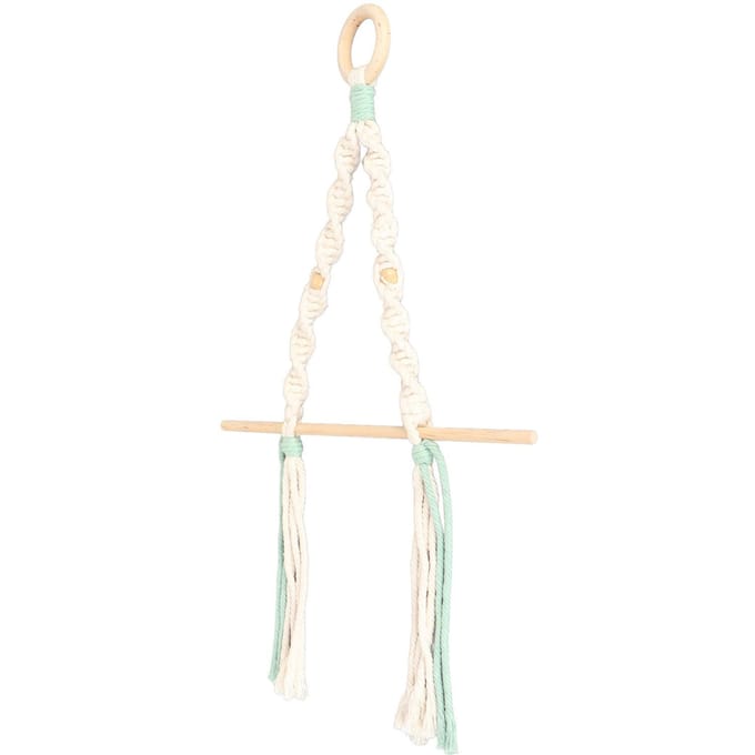 Porte-serviettes en macramé Simple Élégant Installation Facile Porte-serviettes en Corde de Coton pour Salle de Bain white