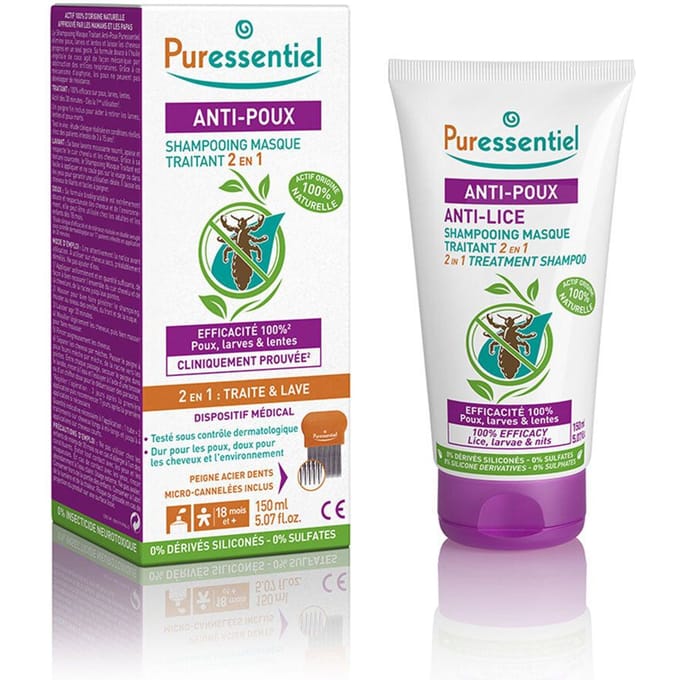Puressentiel Anti-Luizen 2-In-1 Behandelende Maskershampoo 150 ml + 1 stuk