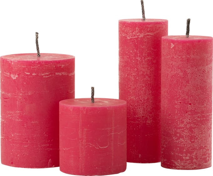 J-Line buitenkaars Pilaar Paraffine - roze - extra large - 50U
