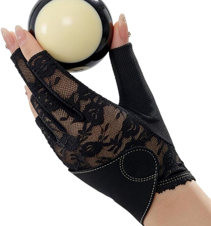 Biljarthandschoen - Poolhandschoen - Precisie Spelen - Antislip Kant - Linkerhand - Wit
