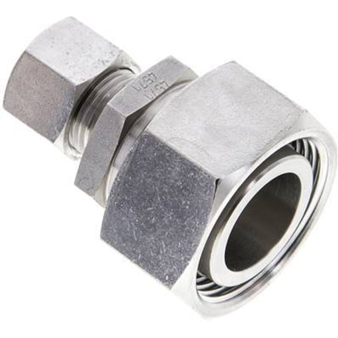 12L & 28L RVS Rechte Snijringkoppeling Draaidoorvoer 160bar ISO 8434-1