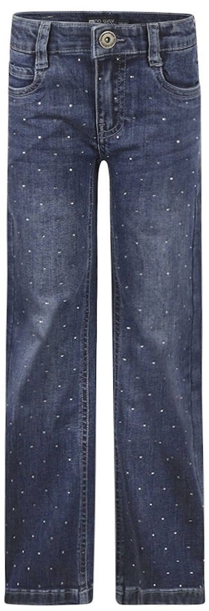 No Way Monday Meisjes Wide Leg Fit Jeans - Blue jeans