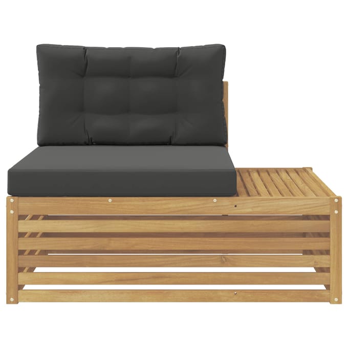 vidaXL - Buiten - eindsofa - Wit - 115 - x - 83 - x - 73 - cm - Massief - Acacia - Hout