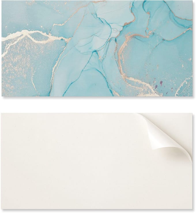 Zelfklevend PVC-eetkamerpaneel met afbeelding, 100x50 cm, abstract vloeiend patroon