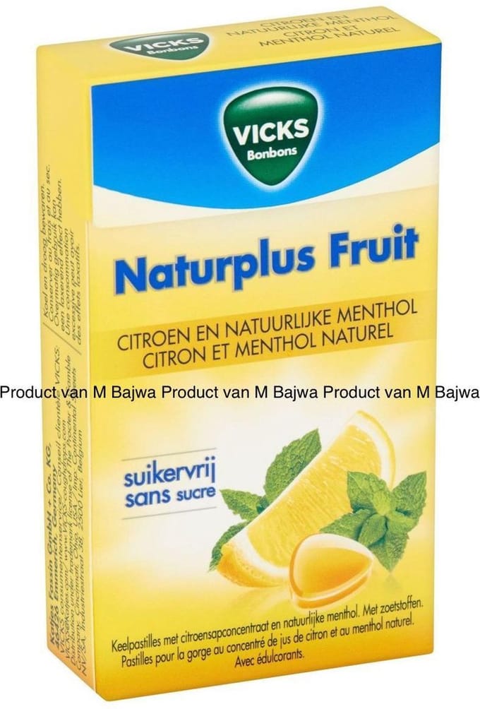 Vicks Citroen Menthol Suikervrij 20 x 40GR - Voordeelverpakking