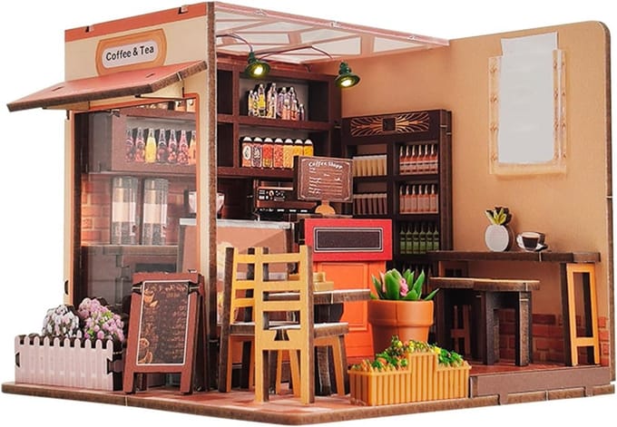 Houten Puzzel - Miniatuur Model - Huis Decoratie - Gedetailleerd Ontwerp - 1x1 cm - Niet gespecificeerd