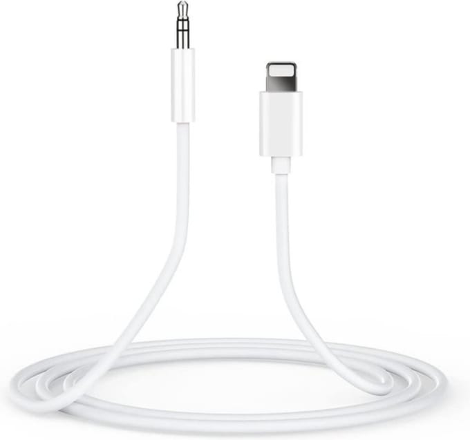 Audio AUX Kabel naar Lightning USB - 3.5mm Hoofdtelefoon Muziek Aansluiting - Audio jack - Autokabel - Wit