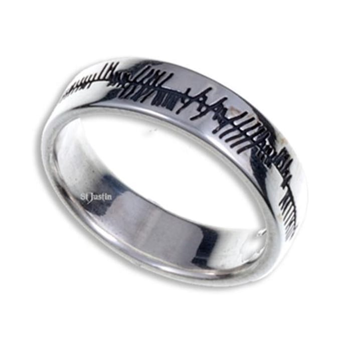 Ogham liefde Zilveren ring maat 61 (SR948.61)
