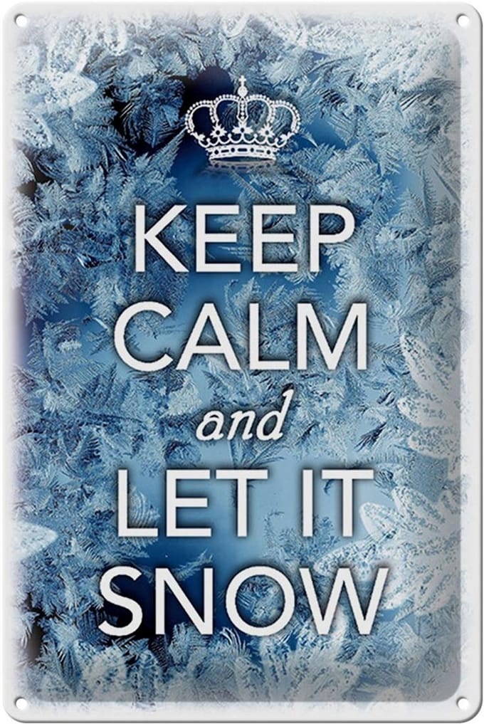 Blechschild Spruch 20x30cm Keep Calm and let it snow