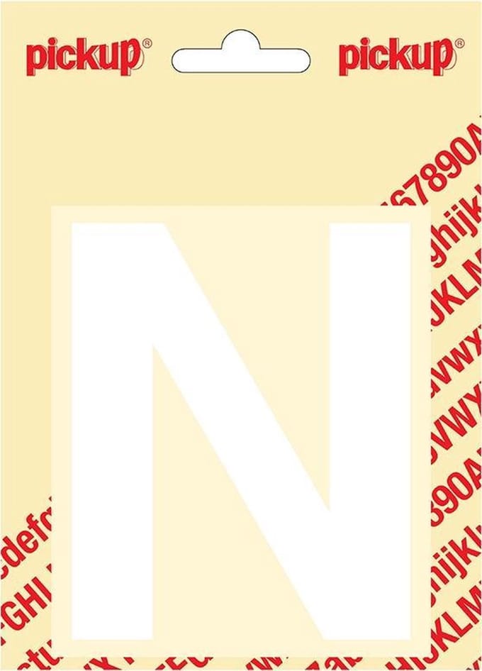 Pickup plakletter Helvetica 100 mm - wit N