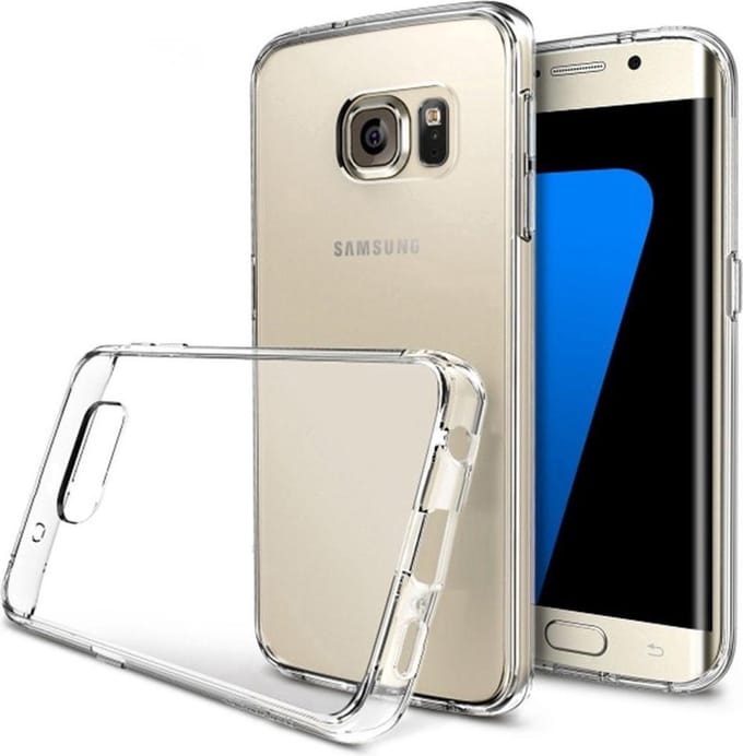 DrPhone ultra thin silicone case hoesje Geshikt voor Samsung Galaxy S7 Edge - Transparant