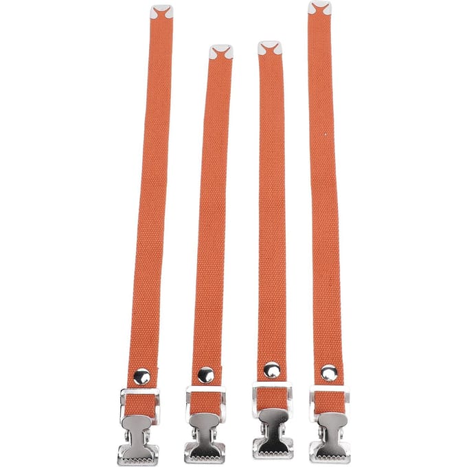 4 Stuks Gipsplaat Stelten Riemen Flexibel Nylon Aluminiumlegering Gesp Verstelbare Gipsplaat Voetband Riemen Kit Vervanging bruin