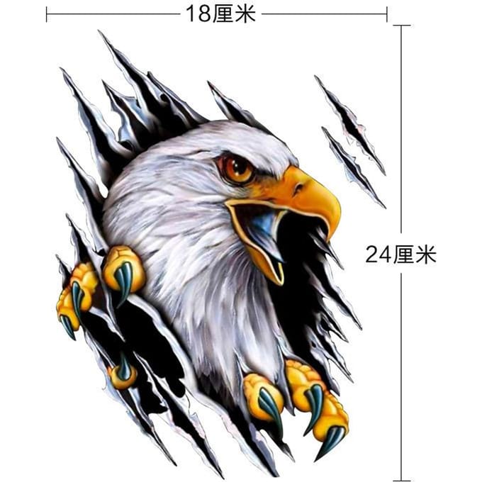 Adelaar Sticker Op De Auto Vinyl Decal Waterdichte Decoratie Autostickers Right 18*24cm