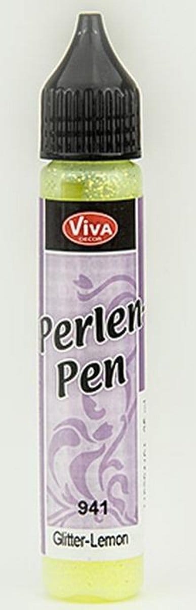 Parelpen Glitter Lemon