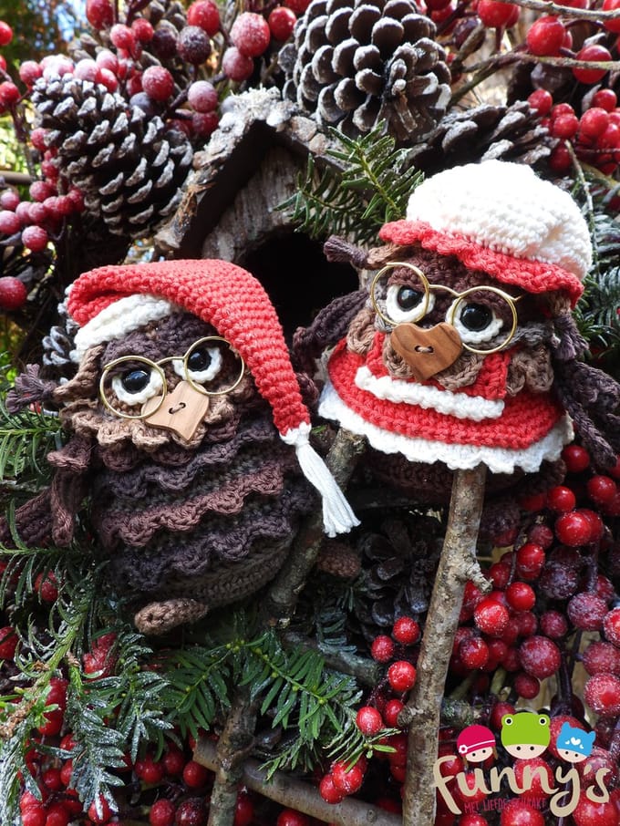 Haakpakket Funny Christmas Owls set