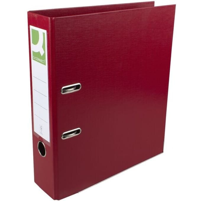 Q-CONNECT ordner, voor ft A4, volledig uit PP, rug van 8 cm, bordeaux