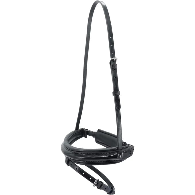 Combinatie paardenneusriem Kieffer com.y.profi with square chrome buckles