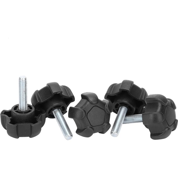 5 Stuks M6 25MM Plastic Handvat Duimschroef Vijfpuntige Sterkop Schroef Draad Knooppunt