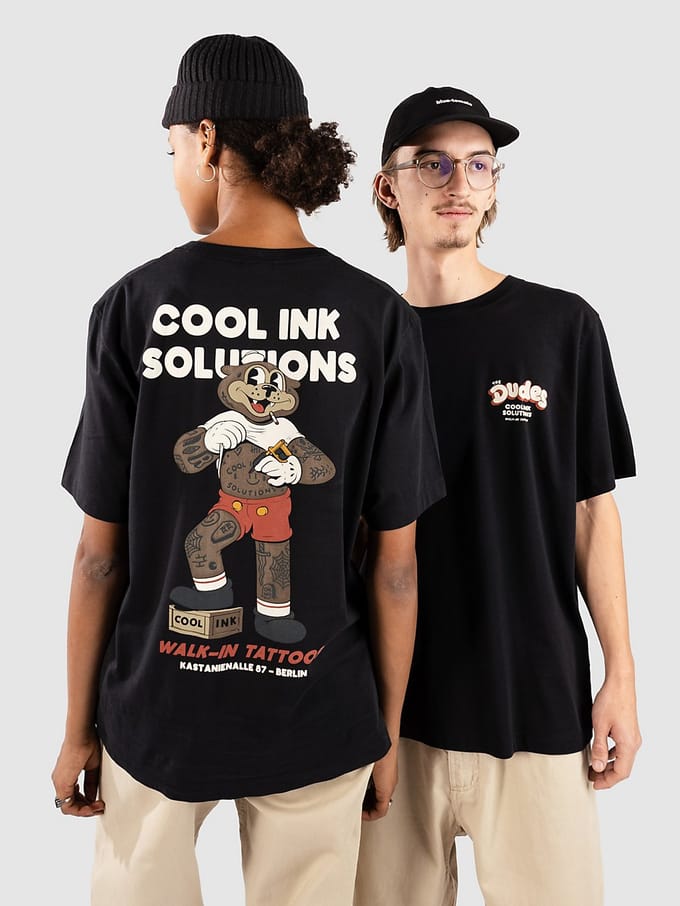 The Dudes Walking Tattoo T-Shirt zwart