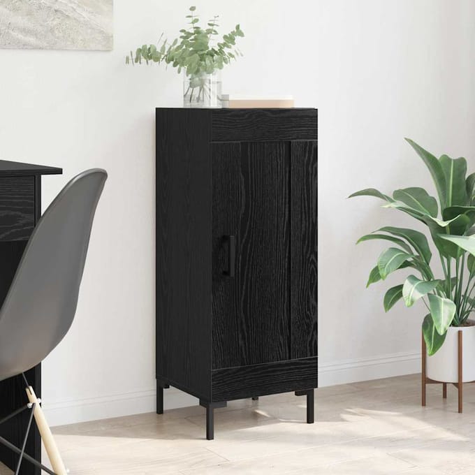 vidaXL - Dressoir - Olden - Zwart - Eiken - 34,5 - x - 34 - x - 90 - cm