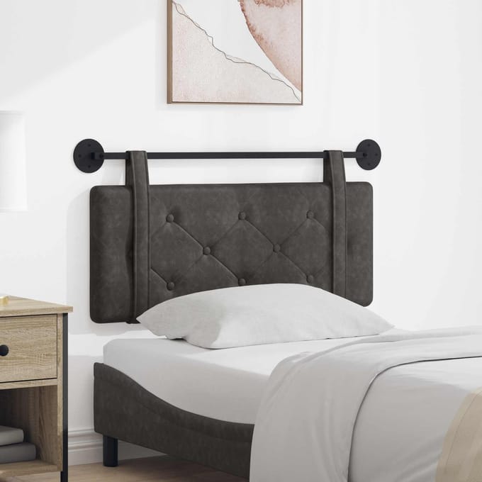 vidaXL - Hangend - hoofdbord - Zwart - Antiek - PU