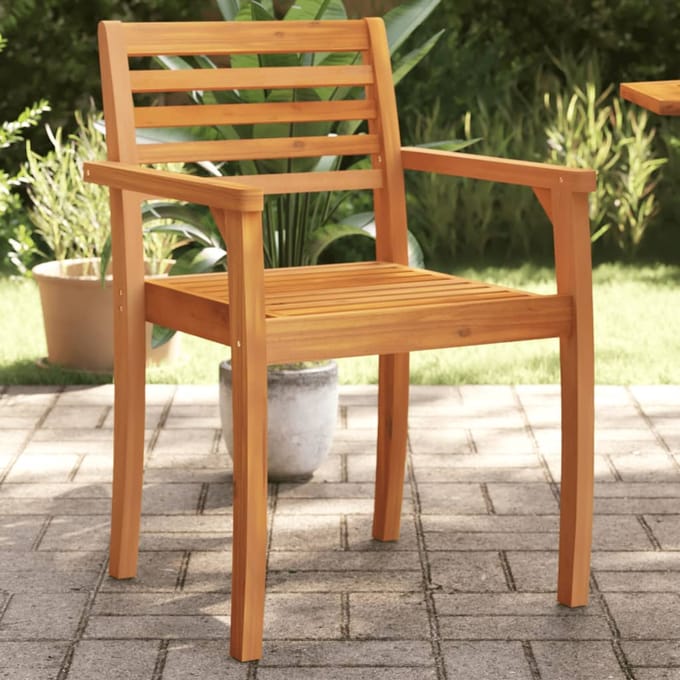 vidaXL - Tuinstoelen - 2 - st - 59x55x85 - cm - massief - acaciahout