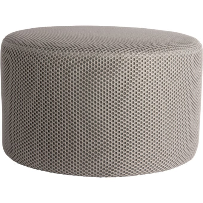 Leitmotiv - Poef Retro Mesh Rond - Grijs - 50x50x30 cm