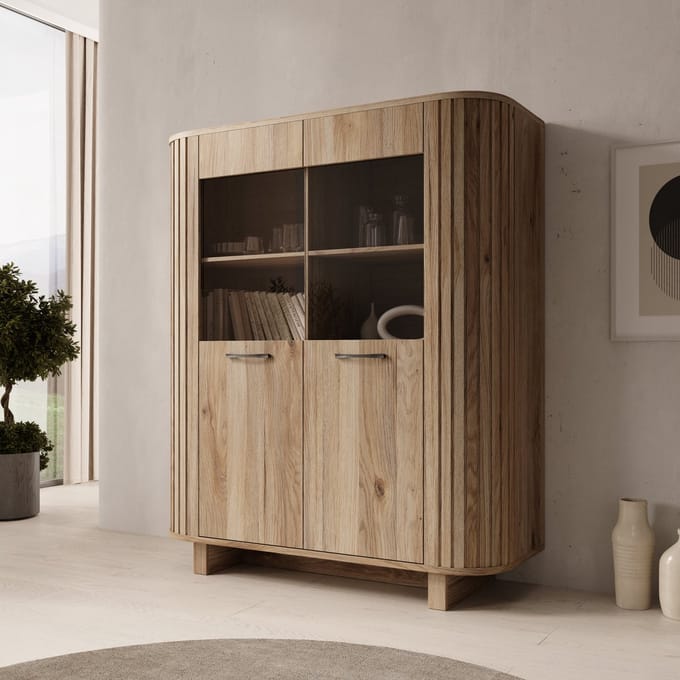 Meubella - Falero - Buffetkast - Eiken - 135x50x162 cm