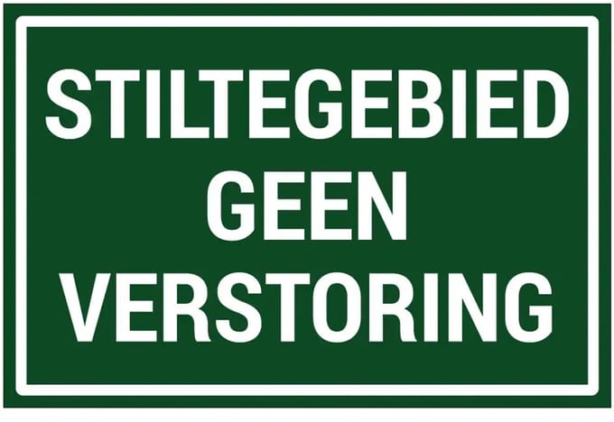 Stiltegebied geen verstoring sticker | 30 x 20 cm