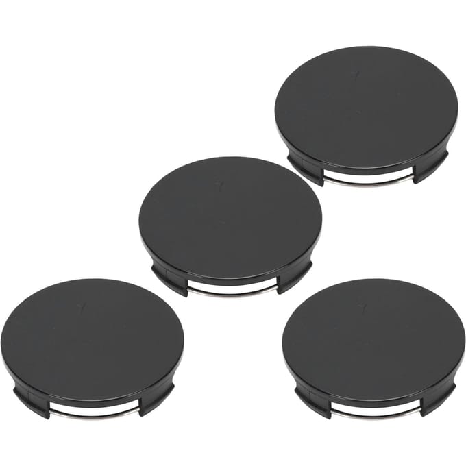 4 STUKS 65MM 2.6 Inch Wielnaafdoppen Anti-vallende Bevestiging 62.2mm ID Universele Naafmiddenafdekking Zwart zwart