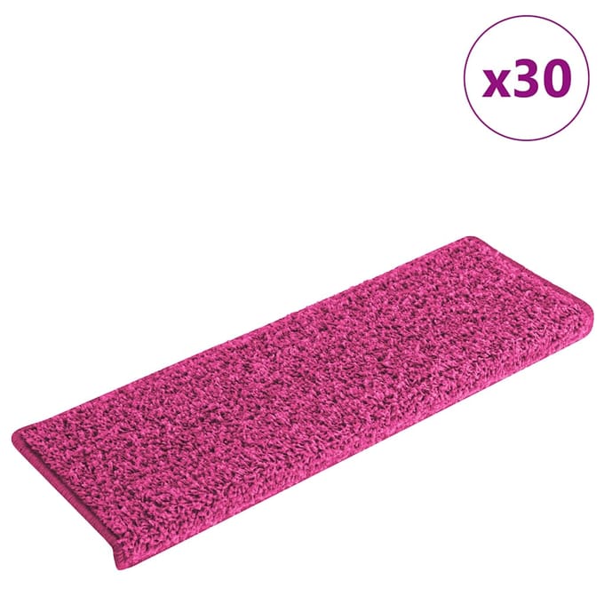 vidaXL - Trapmatten - 30 - st - 65x21x4 - cm - Roze - Rechthoekige - Rand