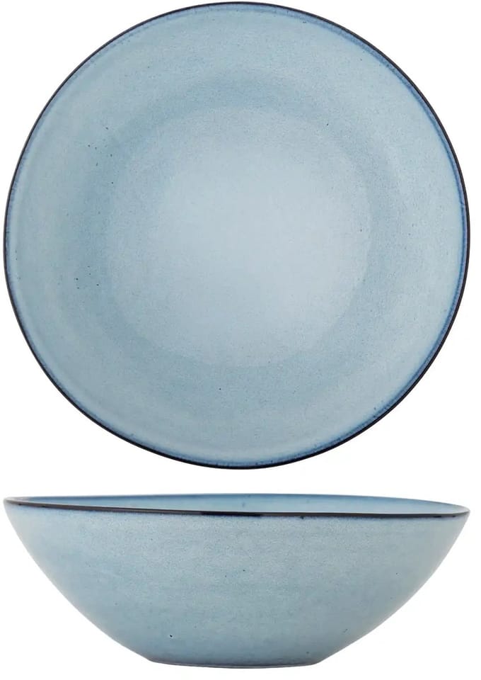 Bloomingville Schaal aardewerk blauw Sandrine 26cm