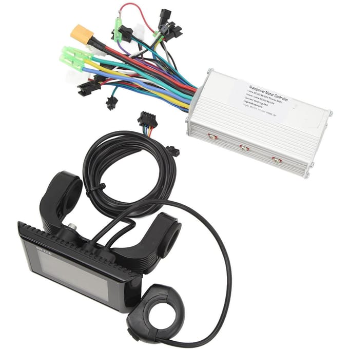 36V 48V 60V 500W 28A W900 Paneel Sinusgolf 3 Modes Borstelloze Controller Kit Elektrische Fiets Conversie Kit gray