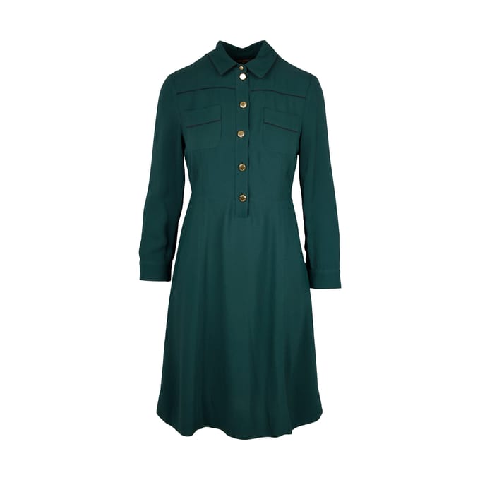 Louis Vuitton groene overhemdjurk - jaren '10