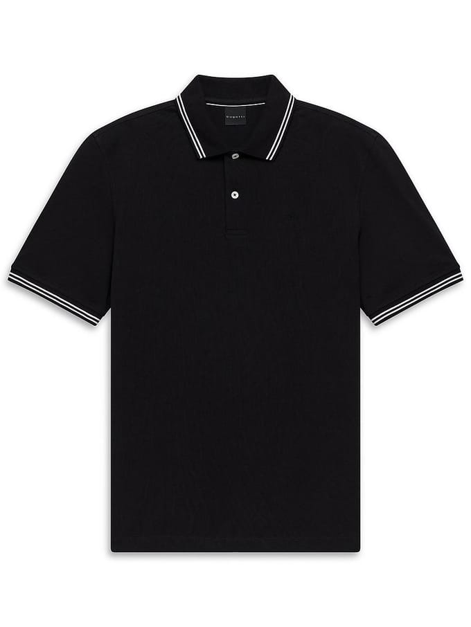 Bugatti Herren Polo Modern Fit van puur katoen