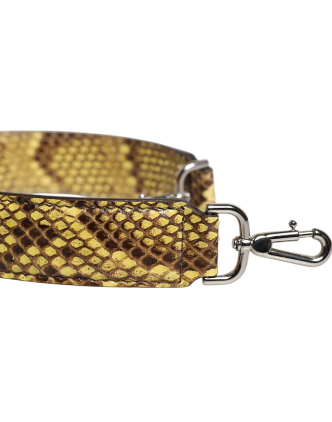 Gele Exotische Leren Handtas Schouderriem