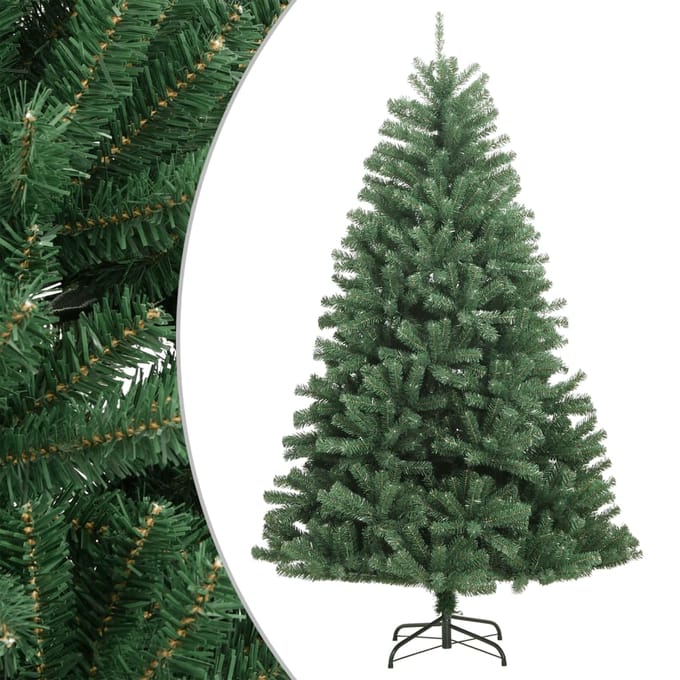 vidaXL - Kunstkerstboom - met - scharnieren - en - standaard - 150 - cm