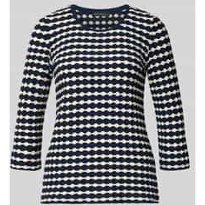 T-shirt in all-over look met 3/4-mouw