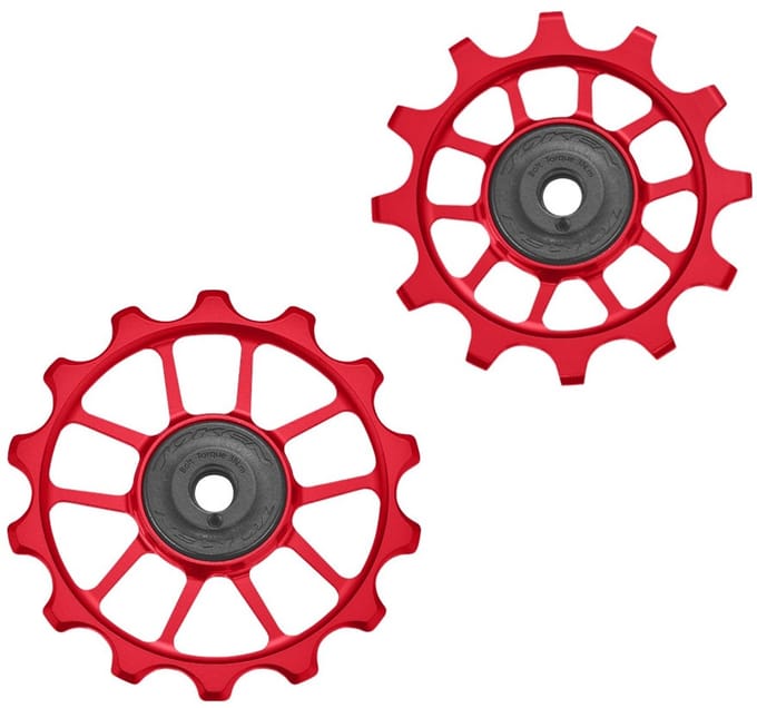 TOKEN TK1724 - Derailleurwieltjes - Czerwony - Shimano/SRAM Compatibiliteit