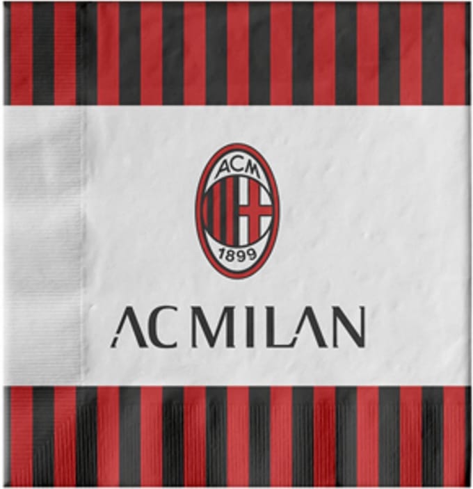 BIGIEMME SRL - 20 papieren AC Milan servetten
